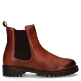 Stivaletto in pelle con zip brandy | Boscaini Scarpe