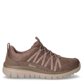 Graceful cozy hug sneaker in ecopelle e tessuto marrone e beige | Boscaini Scarpe