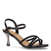 Sandalo in ecopelle con strass e tacco nero - TOO LIKE | Boscaini Scarpe