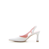 Décolleté slingback bianco | Boscaini Scarpe