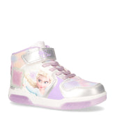 Sneaker bambina in ecopelle e tessuto con luci lilla | Boscaini Scarpe