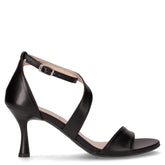 Sandalo in pelle con tacco nero - Sandali Con Tacco Donna | Boscaini Scarpe