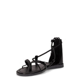 Sandalo infradito con laccetti nero | Boscaini Scarpe