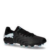 Future 9 Play FG/AG scarpa da calcio in ecopelle nero azzurro | Boscaini Scarpe