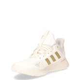 Court flight sneaker in ecopelle bianco oro | Boscaini Scarpe