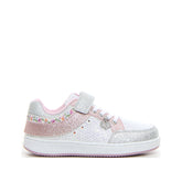 Frangetta Mix sneaker bambina bianco argento | Boscaini Scarpe