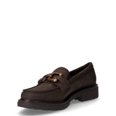 Mocassino in ecopelle con catena mocca | Boscaini Scarpe