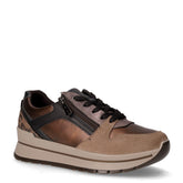 Sneaker in pelle con zeppa rame fango | Boscaini Scarpe