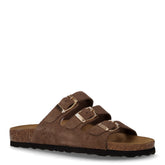 Ciabatta in pelle kaki | Boscaini Scarpe