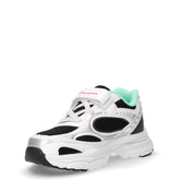 RT25 sneaker in tessuto ed ecopelle bianco nero rosa | Boscaini Scarpe