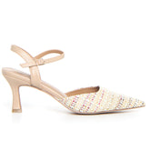 Sandalo con tacco apricot | Boscaini Scarpe