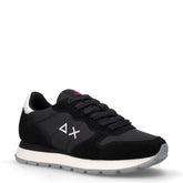 Ally Solid sneaker in tessuto e pelle nero | Boscaini Scarpe