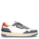 Sneaker in pelle e tessuto marino bianco | Boscaini Scarpe