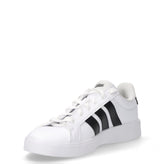GRAND COURT 3.0 J sneakers in ecopelle e tessuto con tre strisce laterali bianco nero | Boscaini Scarpe
