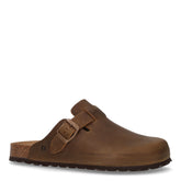 Ciabatta in pelle marrone ingrassato - Ciabatte Aperte Donna | Boscaini Scarpe