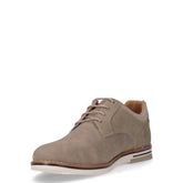 Stringata casual in ecopelle beige scuro | Boscaini Scarpe
