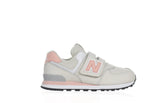 574 sneaker in pelle e tessuto linen pink lemonade | Boscaini Scarpe