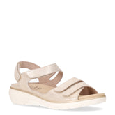 Sandalo con zeppa oro laminato | Boscaini Scarpe