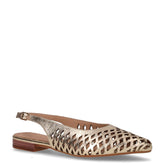 Slingback bassa in pelle oro | Boscaini Scarpe