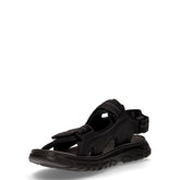 Sandalo sportivo in ecopelle nero | Boscaini Scarpe