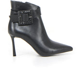 Tronchetto a punta con fibbia strass black | Boscaini Scarpe