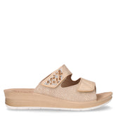 Ciabatta in ecopelle con zeppa sabbia | Boscaini Scarpe