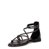 Sandalo con strass nero | Boscaini Scarpe