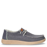 Stringata sportiva in tessuto azzurro scuro | Boscaini Scarpe