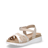 Sandalo in ecopelle con zeppa ghiaccio | Boscaini Scarpe