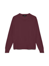 Maglia girocollo in maglia vino | Boscaini Scarpe
