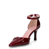 Décolleté in pelle con cinturino alla caviglia bordo | Boscaini Scarpe