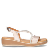 Sandalo con zeppa champagne | Boscaini Scarpe