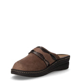 Ciabatta in ecopelle con zeppa taupe | Boscaini Scarpe