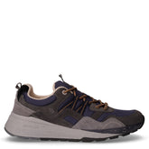 Wilfred sneaker in tessuto e pelle navy blu grigio | Boscaini Scarpe