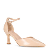 Sandalo a punta con tacco in ecopelle nude - Sandali Con Tacco Donna | Boscaini Scarpe