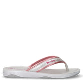Infradito in ecopelle con fascetta a righe rosa argento | Boscaini Scarpe