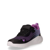 Sprintye sneaker bambina in ecopelle e tessuto nero e viola | Boscaini Scarpe