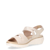 Sandalo con zeppa oro laminato | Boscaini Scarpe