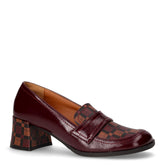 Mocassino in ecopelle con tacco bordeaux | Boscaini Scarpe