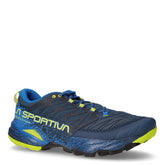 Akasha II scarpa da trail running in mesh e pu blu lime - Scarpe Trail Running Uomo | Boscaini Scarpe