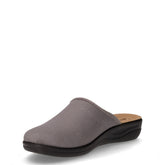 Ciabatta in tessuto con cuore strass grigio | Boscaini Scarpe