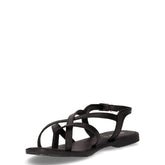 Sandalo infradito in pelle nero | Boscaini Scarpe