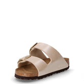 Arizona Big Buckle ciabatta in pelle bianco perla | Boscaini Scarpe