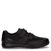 Scarpa sportiva in pelle e tessuto nero | Boscaini Scarpe