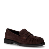 Mocassino in pelle scamosciata mocca | Boscaini Scarpe
