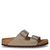 Arizona ciabatta in pelle khaki marrone | Boscaini Scarpe
