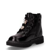 Anfibio in pelle con zip bambina nero | Boscaini Scarpe