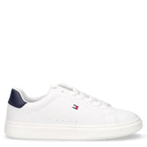 Sneaker in ecopelle bambino bianco blu | Boscaini Scarpe
