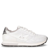 Stargirl Silver Mesh sneaker bambina in ecopelle e tessuto bianco | Boscaini Scarpe