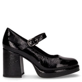 Décolleté in ecopelle con cinturino nero | Boscaini Scarpe